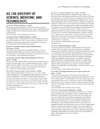 History of Science, Medicine, and Technology) 1