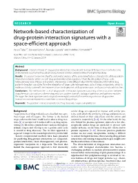 Network-Based Characterization of Drug-Protein Interaction Signatures