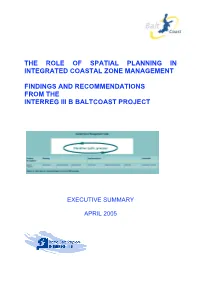 The Role of Spatial Planning in Integrated Coastal Zone Management