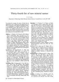 Thirty-Fourth List of New Mineral Names