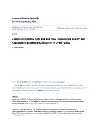 Design of a Shallow-Aero Ebb and Flow Hydroponics System and Associated Educational Module for Tri Cycle Farms