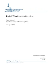Digital Television: an Overview