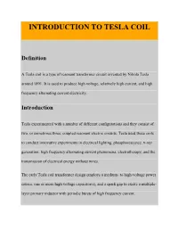 Introduction to Tesla Coil
