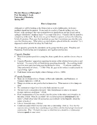 Phi 260: History of Philosophy I Prof