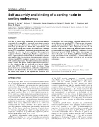 SNX1 Coats on Sorting Endosomes 1745 Immobilized on Glutathione-Agarose in 200 Μl Reactions