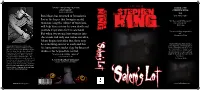 STEPHEN KING -GRAND RAPIDS PRESS and Ben Mears Has Returned to Jerusalem’S STEPHEN ‘SALEM’S LOT