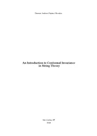 An Introduction to Conformal Invariance in String Theory