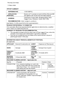 Application Site App No Proposal Decision Date 3/18/0921/PAM 9 No