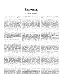 BROMINE by Phyllis A