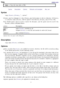 Copy — Copy ﬁle from Disk Or URL