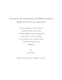 Exploring the Behaviour of the Hidden Markov Model on Cpg Island Prediction