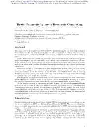 Brain Connectivity Meets Reservoir Computing