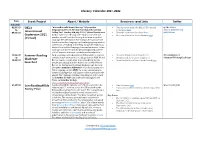 Literacy Calendar 2021-2022