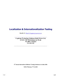 Localization & Internationalization Testing