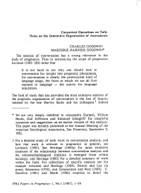 Notes on the Interactive Organization of Assessments CHARLES