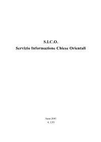 S.I.C.O. Servizio Informazione Chiese Orientali