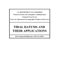 Tidal Datums and Their Applications