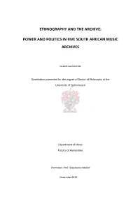 Ethnography and the Archive