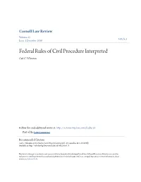 Federal Rules of Civil Procedure Interpreted Carl C