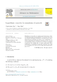 Logarithmic Concavity for Morphisms of Matroids
