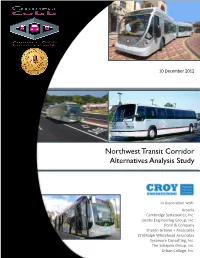 Northwest Transit Corridor Alternatives Analysis Study