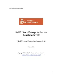 Suse Linux Enterprise Server Benchmark V1.0