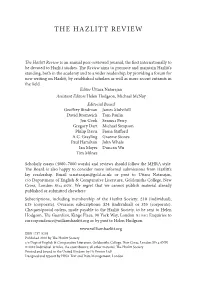 The Hazlitt Review