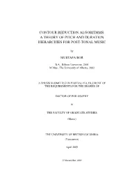A Theory of Pitch and Duration Hierarchies for Post-Tonal Music