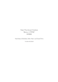 Basic Functional Analysis Master 1 UPMC MM005