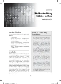 Chapter 2 Ethical Decision-Making Guidelines and Tools