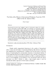 From the CNN Effect to the Al –Jazeere Effect