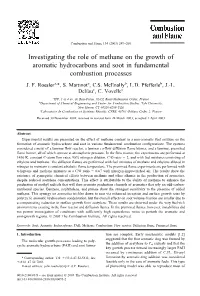 Investigating the Role of Methane on the Growth of Aromatic Hydrocarbons and Soot in Fundamental Combustion Processes