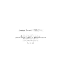 Quantum Dynamics (NWI-SM295)