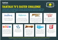 Talktalk Tv's Easter Challenge
