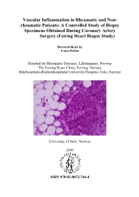 Vascular Inflammation in Rheumatic And