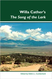 Willa Cather's the Song of the Lark