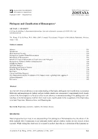 Zootaxa,Phylogeny and Classification of Hymenoptera