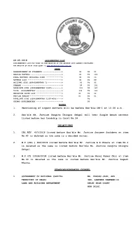 09.05.2019 Supplementary List Supplementary List for Today in Continuation of the Advance List Already Circulated