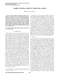 Angular Elevation Control of Robotic Kite Systems