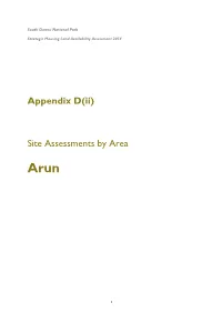 Appendix D(Ii) Site Assessments by Area