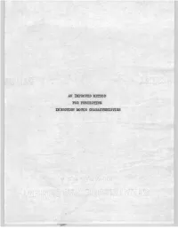FOR PREDICTING INIJJ'c'l'ion MOTOR CHARACTERISTICS I