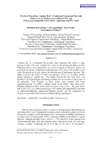 Profile of Microflora “Jambal Roti” (Traditional Fermented Fish) with Pediococcus Sp (Pediococcus Acidilactici F11 and Pe