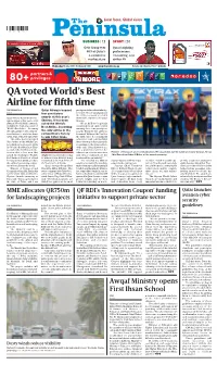 QA Voted World's Best Airline for Fifth Time