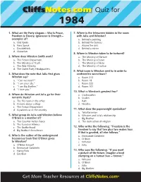 Quiz for 1984