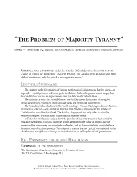“The Problem of Majority Tyranny”