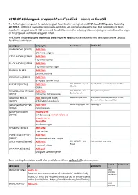 2018-01-26 Langual Proposal from Foodex2 – Plants in Facet B