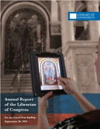 Annual Report of the Librarian of Congress