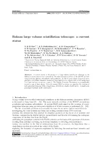 Baksan Large Volume Scintillation Telescope: a Current Status