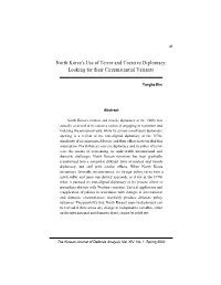 North Korea's Use of Terror and Coercive Diplomacy: Looking For
