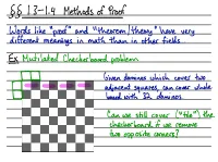 §§ 1.3-1.4 Methods of Proof
